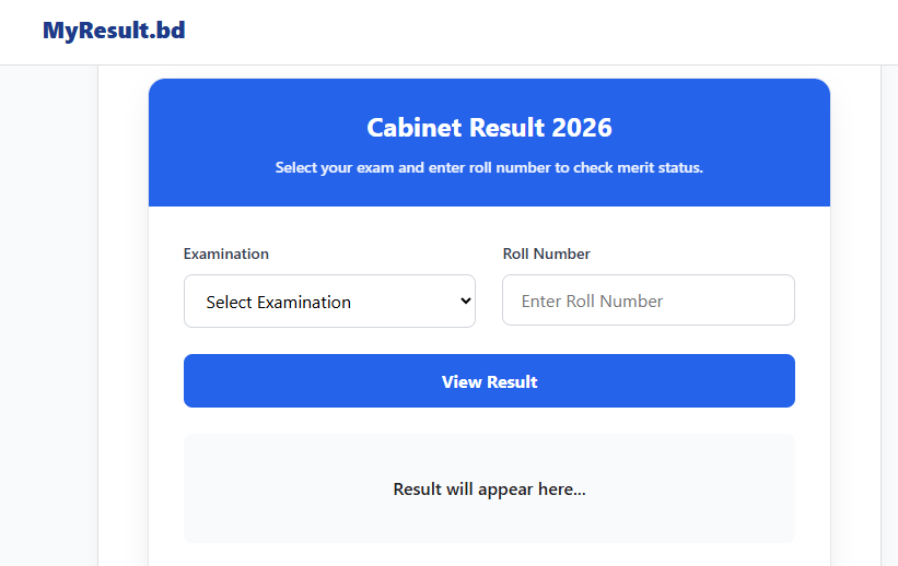 Cabinet Result 2026