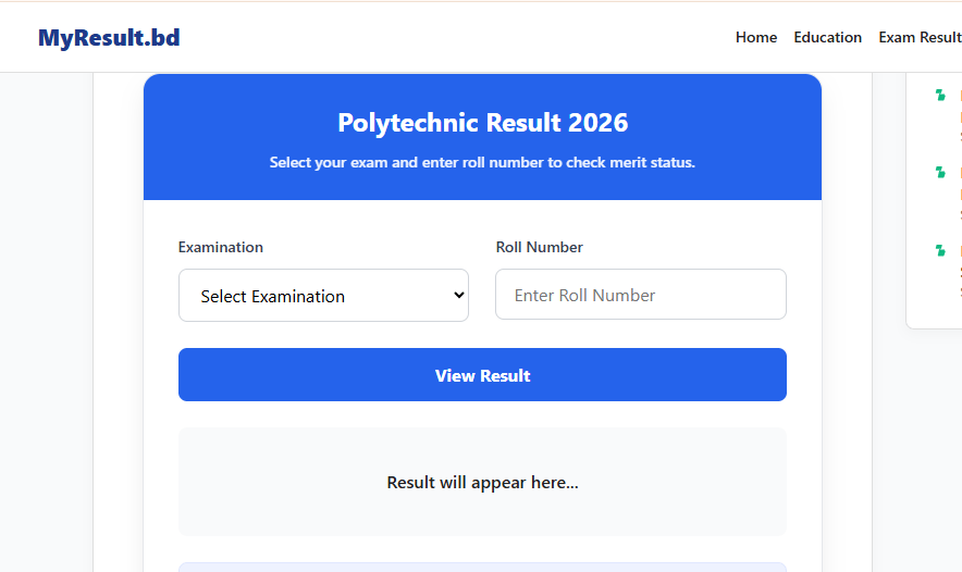 Polytechnic Result 2026